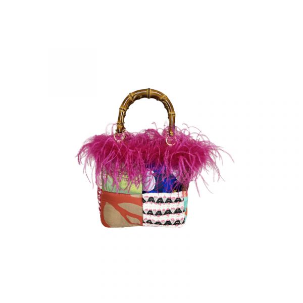 TOTE PATCHWORK RECYCLE MARABOU